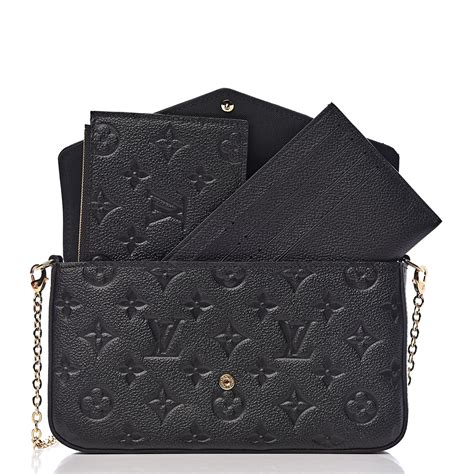 lv felicie empreinte black|Louis Vuitton Felicie Pochette Monogram Empreinte Black.